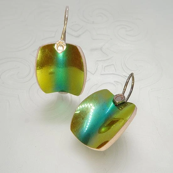 zsolnay eozin ívelt fülbevaló